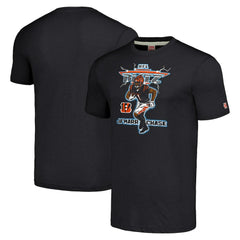 Ja'Marr Chase Cincinnati Bengals Homage Unisex NFL Blitz Player Tri-Blend T-Shirt - Heathered Charcoal T-shirts