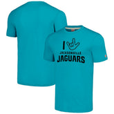 Jacksonville Jaguars Homage Unisex The NFL ASL Collection by Love Sign Tri-Blend T-Shirt - Teal T-shirts