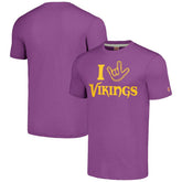 Minnesota Vikings Homage Unisex The NFL ASL Collection by Love Sign Tri-Blend T-Shirt - Purple T-shirts