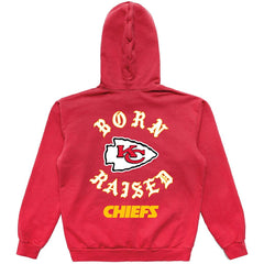 Kansas City Chiefs Born x Raised Unisex Pullover Hoodie - Red Hoodies