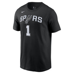 Victor Wembanyama San Antonio Spurs Icon 2022/23 Name & Number T-Shirt Black - Nike