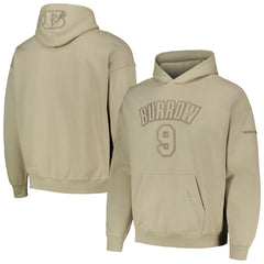 Joe Burrow Cincinnati Bengals Pro Standard Player Name & Number Pullover Hoodie - Tan Hoodies