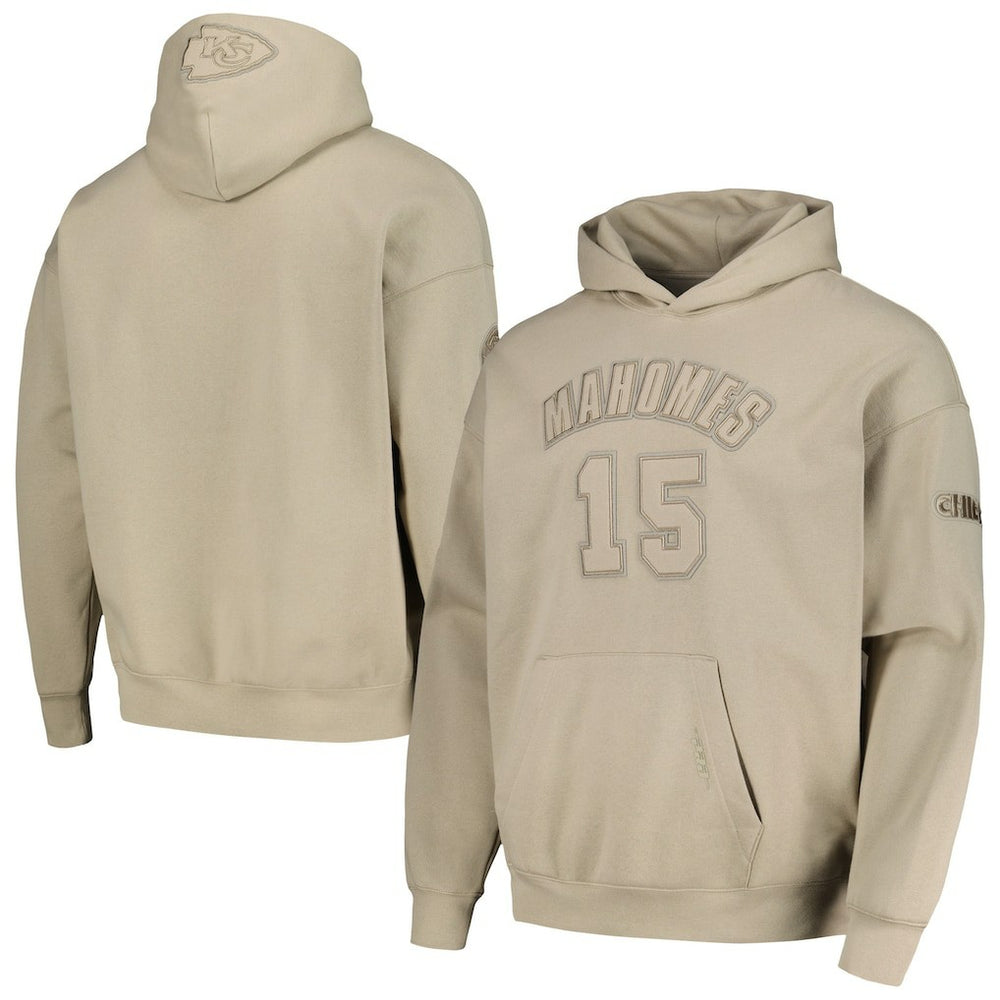 Kansas City Chiefs Pro Standard Player Name & Number Pullover Hoodie - Tan Hoodies
