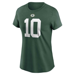 Jordan Love Green Bay Packers Women's Player Name & Number T-Shirt - Green T-shirts