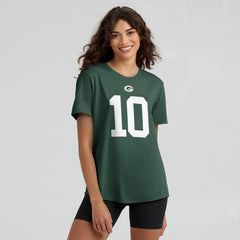 Jordan Love Green Bay Packers Women's Player Name & Number T-Shirt - Green T-shirts
