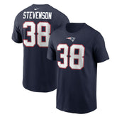 Rhamondre Stevenson New England Patriots Player Name & Number T-Shirt - Navy T-shirts