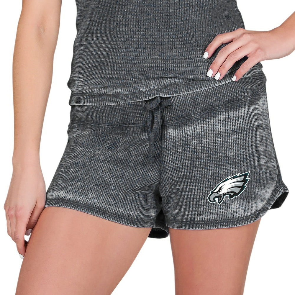 Philadelphia Eagles Concepts Sport Women's Resurgence Waffle Knit Shorts - Charcoal Shorts
