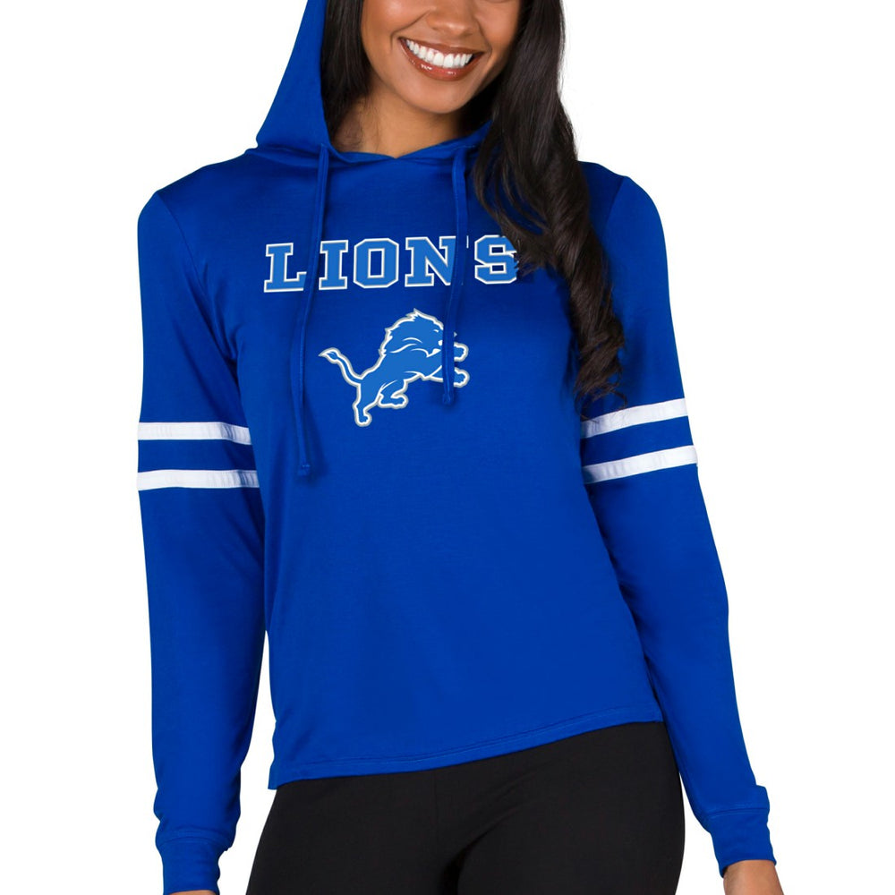 Detroit Lions Concepts Sport Women's Marathon Lightweight Lounge Pullover Hoodie - Royal Hoodies