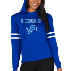 Detroit Lions Concepts Sport Women's Marathon Lightweight Lounge Pullover Hoodie - Royal Hoodies