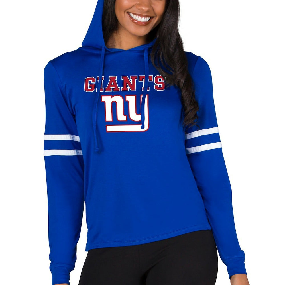 New York Giants Concepts Sport Women's Marathon Lightweight Lounge Pullover Hoodie - Royal Hoodies