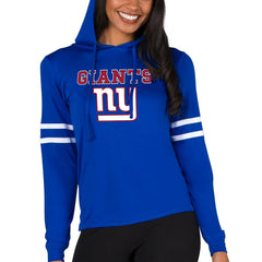 New York Giants Concepts Sport Women's Marathon Lightweight Lounge Pullover Hoodie - Royal Hoodies