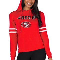 San Francisco 49ers Concepts Sport Women's Marathon Lightweight Lounge Pullover Hoodie - Scarlet Hoodies