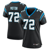 Taylor Moton Carolina Panthers Women's Team Game Jersey - Black Jerseys