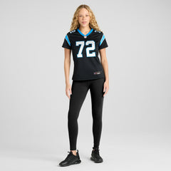 Taylor Moton Carolina Panthers Women's Team Game Jersey - Black Jerseys