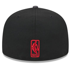 Miami Heat Rally Drive Checkerboard 59FIFTY Crown Fitted Hat Black - New Era