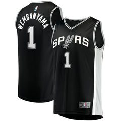 Victor Wembanyama San Antonio Spurs Youth Fast Break Replica Jersey Icon Edition Black - Fanatics