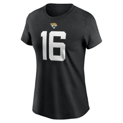 Trevor Lawrence Jacksonville Jaguars Women's Player Name & Number T-Shirt - Black T-shirts