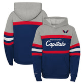 Washington Capitals Mitchell & Ness Youth Head Coach Pullover Hoodie - Gray | US 200317941