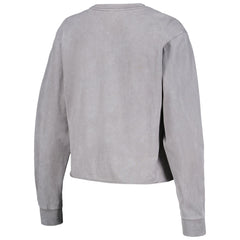 Los Angeles Lakers The Wild Collective Women's Band Cropped Long Sleeve T-Shirt Gray