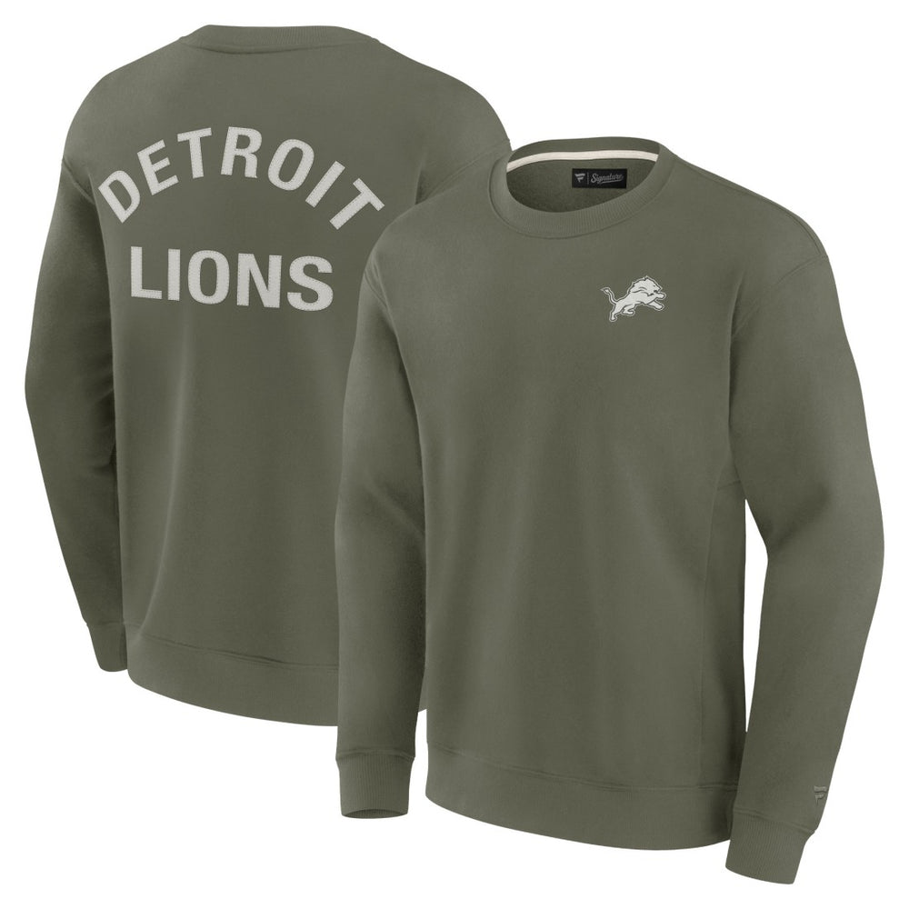 Detroit Lions Unisex Elements Super Soft Pullover Sweatshirt - Olive Pullover