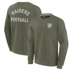 Las Vegas Raiders Unisex Elements Super Soft Pullover Sweatshirt - Olive Pullover