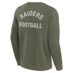 Las Vegas Raiders Unisex Elements Super Soft Pullover Sweatshirt - Olive Pullover