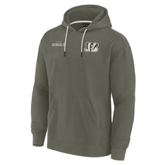 Cincinnati Bengals Unisex Elements Super Soft Fleece Pullover Hoodie - Olive Hoodies