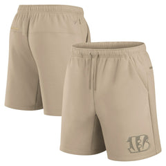 Cincinnati Bengals Unisex Elements Super Soft Fleece Shorts - Khaki Shorts