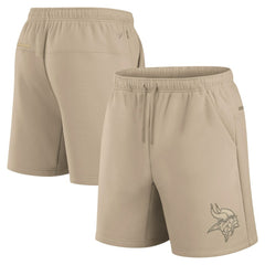 Minnesota Vikings Unisex Elements Super Soft Fleece Shorts - Khaki Shorts