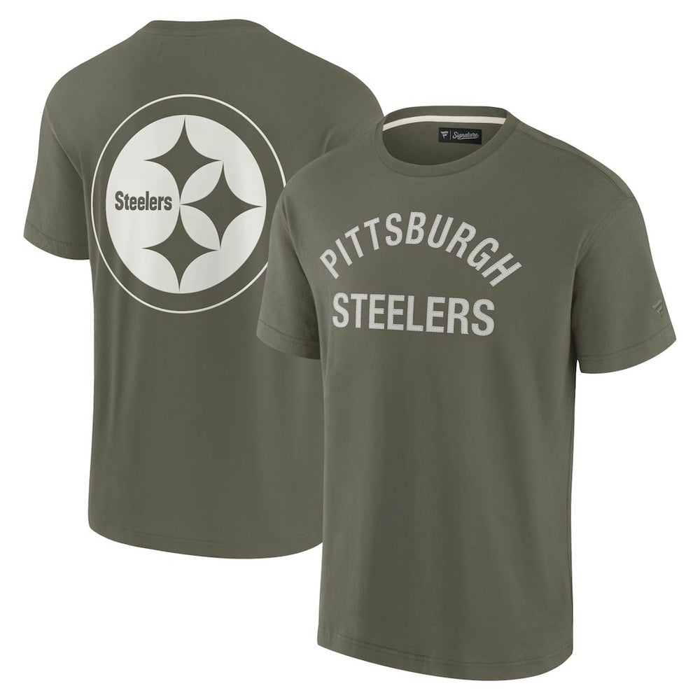Pittsburgh Steelers Unisex Elements Super Soft Short Sleeve T-Shirt - Olive T-shirts