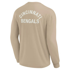Cincinnati Bengals Unisex Elements Super Soft Long Sleeve T-Shirt - Khaki T-shirts