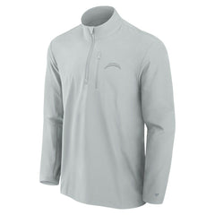 Los Angeles Chargers Front Office Micro Tonal Quarter-Zip Pullover - Gray Pullover