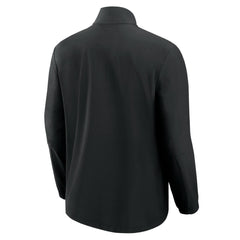 New York Jets Front Office Micro Tonal Quarter-Zip Pullover - Black Pullover