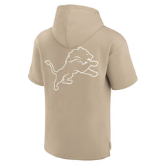 Detroit Lions Unisex Elements Super Soft Fleece Short Sleeve Pullover Hoodie - Khaki Hoodies