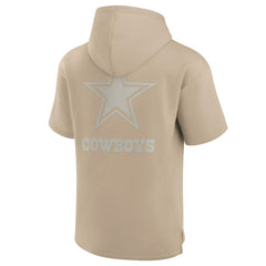 Dallas Cowboys Unisex Elements Super Soft Fleece Short Sleeve Pullover Hoodie - Khaki Hoodies