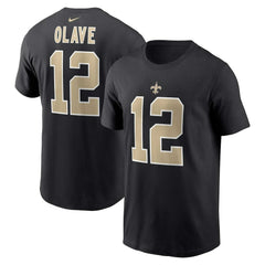 Chris Olave New Orleans Saints Player Name & Number T-Shirt - Black T-shirts