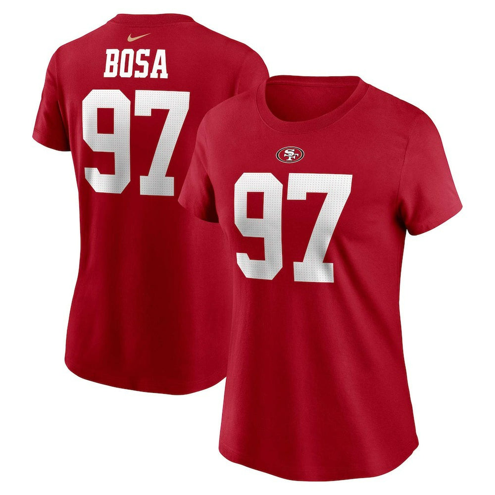Nick Bosa San Francisco 49ers Women's Player Name & Number T-Shirt - Scarlet T-shirts
