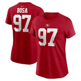 Nick Bosa San Francisco 49ers Women's Player Name & Number T-Shirt - Scarlet T-shirts