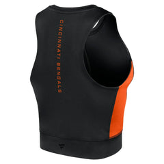 Cincinnati Bengals Women's Studio Fitted Gym Tank Top - Black Tops