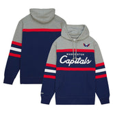 Washington Capitals Head Coach Pullover Hoodie - Navy/Gray | US 200328540