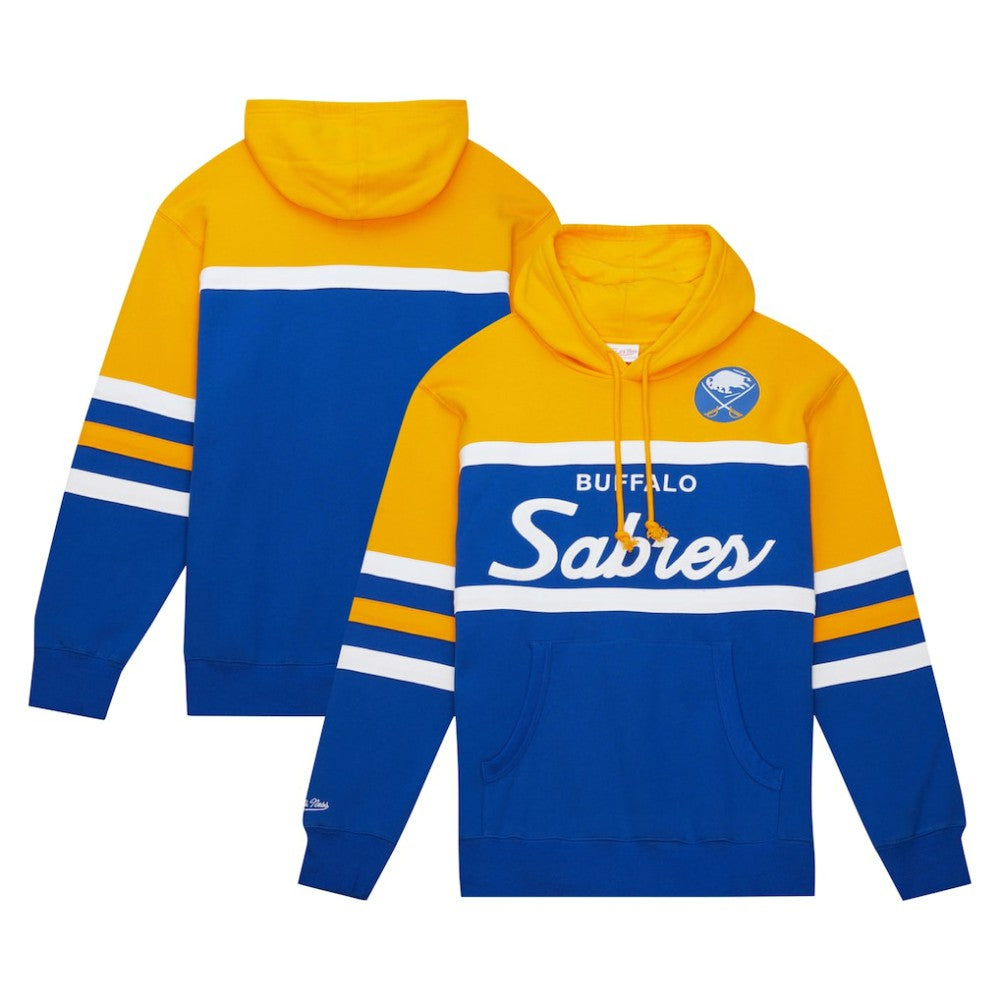 Buffalo Sabres Mitchell & Ness Head Coach Pullover Hoodie - Royal/Gold | US 200328541