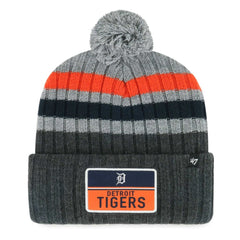 Detroit Tigers '47 Stack Cuffed Knit Hat with Pom - Gray Hats