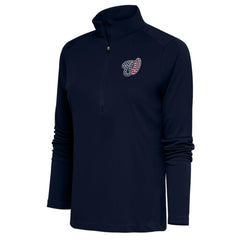 Washington Nationals Antigua Women's Patriotic Tribute Half-Zip Pullover Top - Navy Pullover
