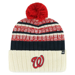 Washington Nationals '47 Tavern Cuffed Knit Hat with Pom - Natural Hats