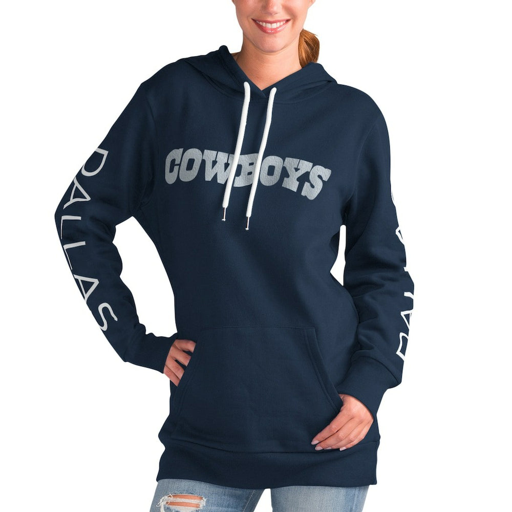 Dallas Cowboys G-III 4Her by Carl Banks Women's Extra Inning Pullover Hoodie - Navy Hoodies