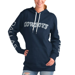 Dallas Cowboys G-III 4Her by Carl Banks Women's Extra Inning Pullover Hoodie - Navy Hoodies