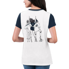 Dallas Cowboys G-III 4Her by Carl Banks Women's Fashion Illustration T-Shirt - White/Navy T-shirts