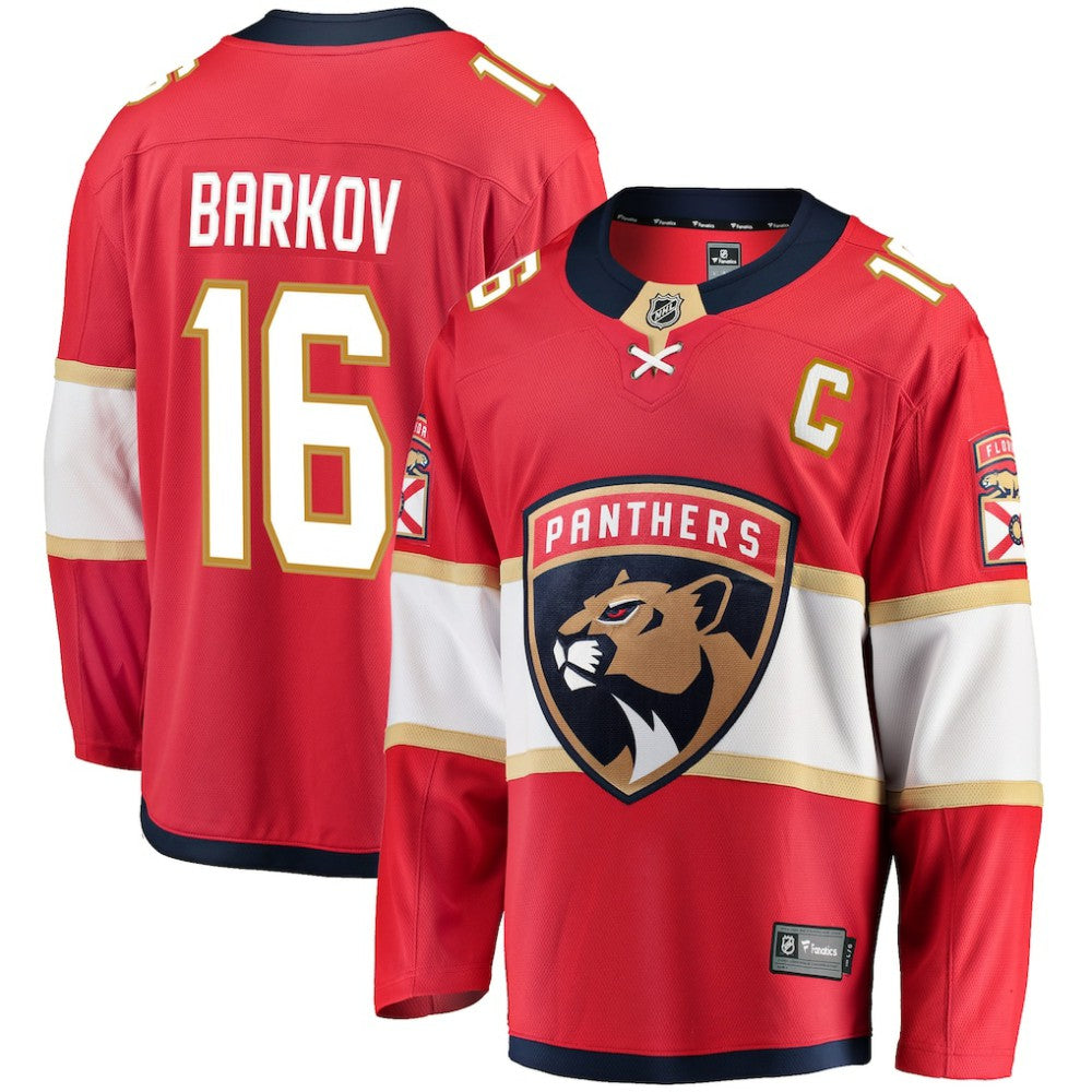 Aleksander Barkov Florida Panthers Fanatics Captain Patch Home Breakaway Jersey - Red | US 200340947