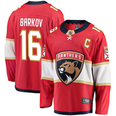 Aleksander Barkov Florida Panthers Fanatics Captain Patch Home Breakaway Jersey - Red | US 200340947
