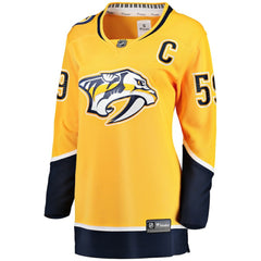 Roman Josi Nashville Predators Fanatics Women's Home Breakaway Player Jersey - Gold | US 200340948